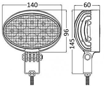 Osculati 13.321.03 - Ориентируемый светодиодный прожектор HD 8x3 Вт для навигационной дуги 10/30 В 