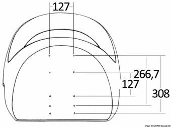 Каркас  (без подушек) откидного сиденья ATTWOOD Centric II эргономичной формы